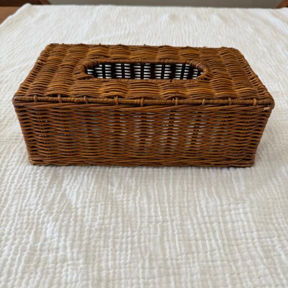 Wicker Tissue Box Cover Rectangle 10 x 5.5 x 3.5 - Picture 3 of 12